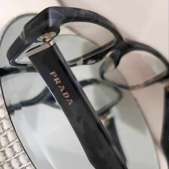 PRADA $490 VPR 16M Spotted Rx Prescription Eyeglasses - Picture 7 of 10